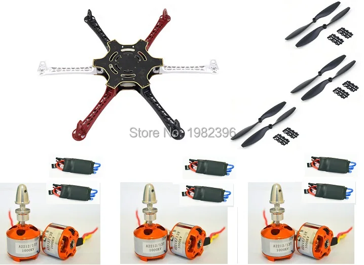 

F550 Hexa-Rotor Air Frame FlameWheel Kit 550 мм 2212 1000kv 30A ESC 1045