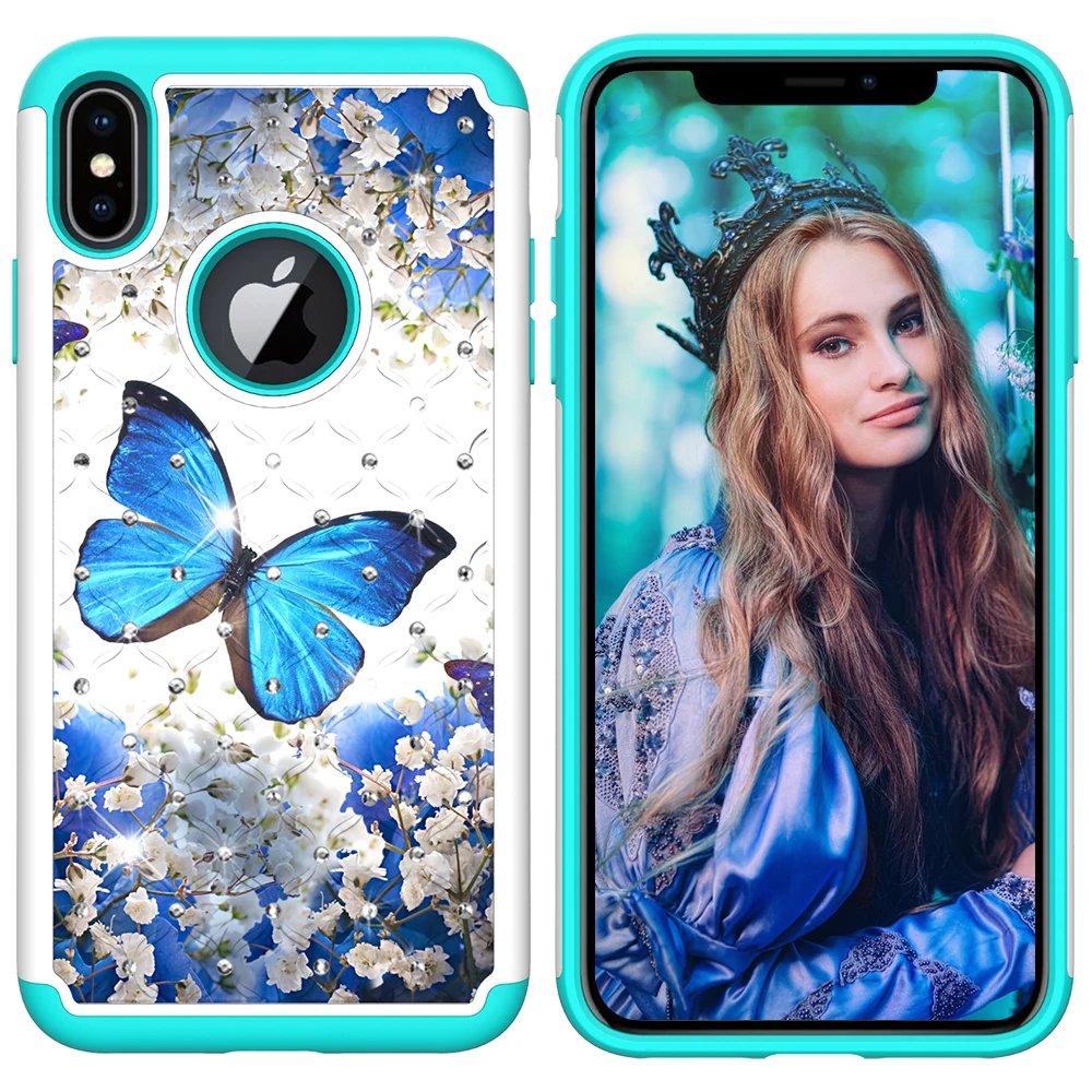 Алмазный чехол для телефона iphone 6 S 7 8 Plus X XR XS Max 10 Funda Мандала Единорог Эйфелева