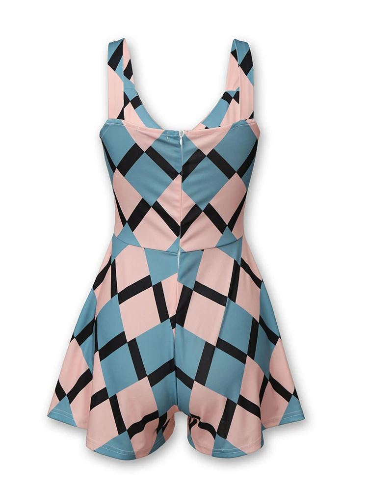 2019 летний женский элегантный отдых досуг комбинезон повседневный с цветным