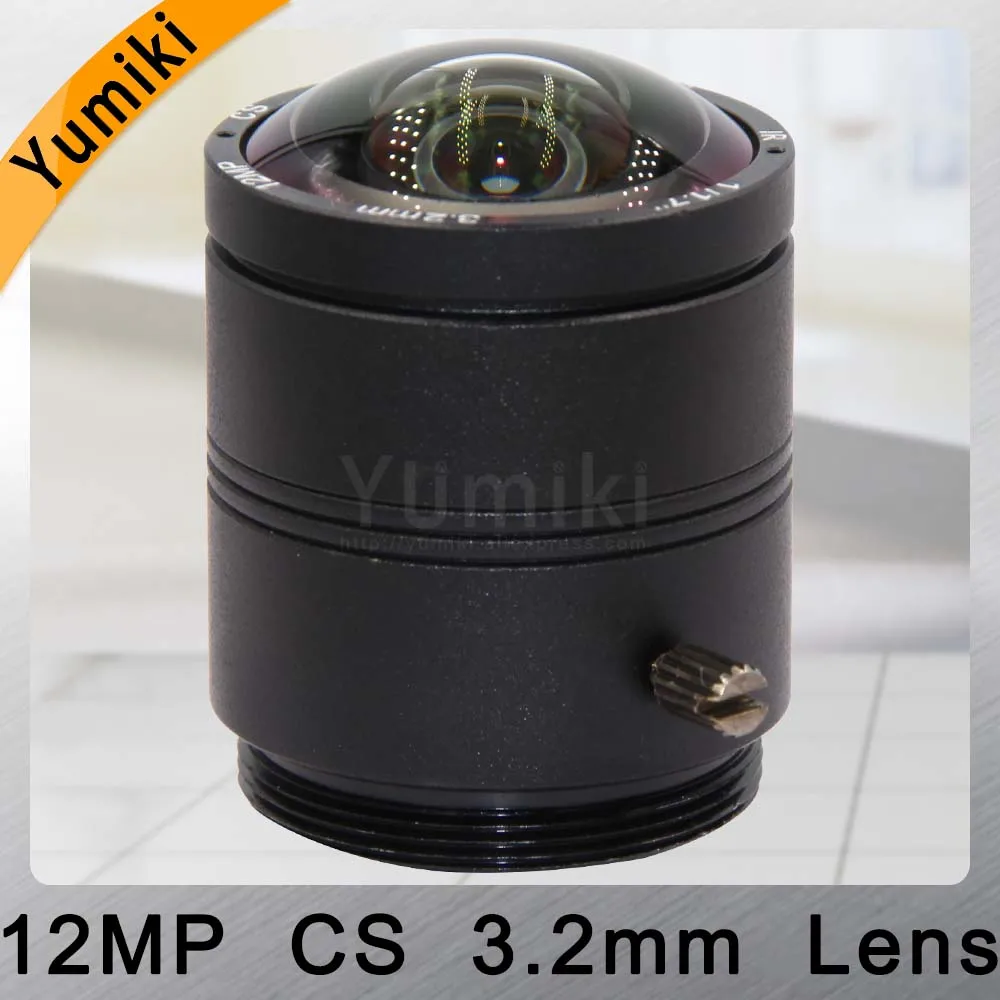 Объектив Yumiki 4K 12 МП фиксированный объектив CS 3 2 мм 150 градусов 1/1 дюйма для камеры IP