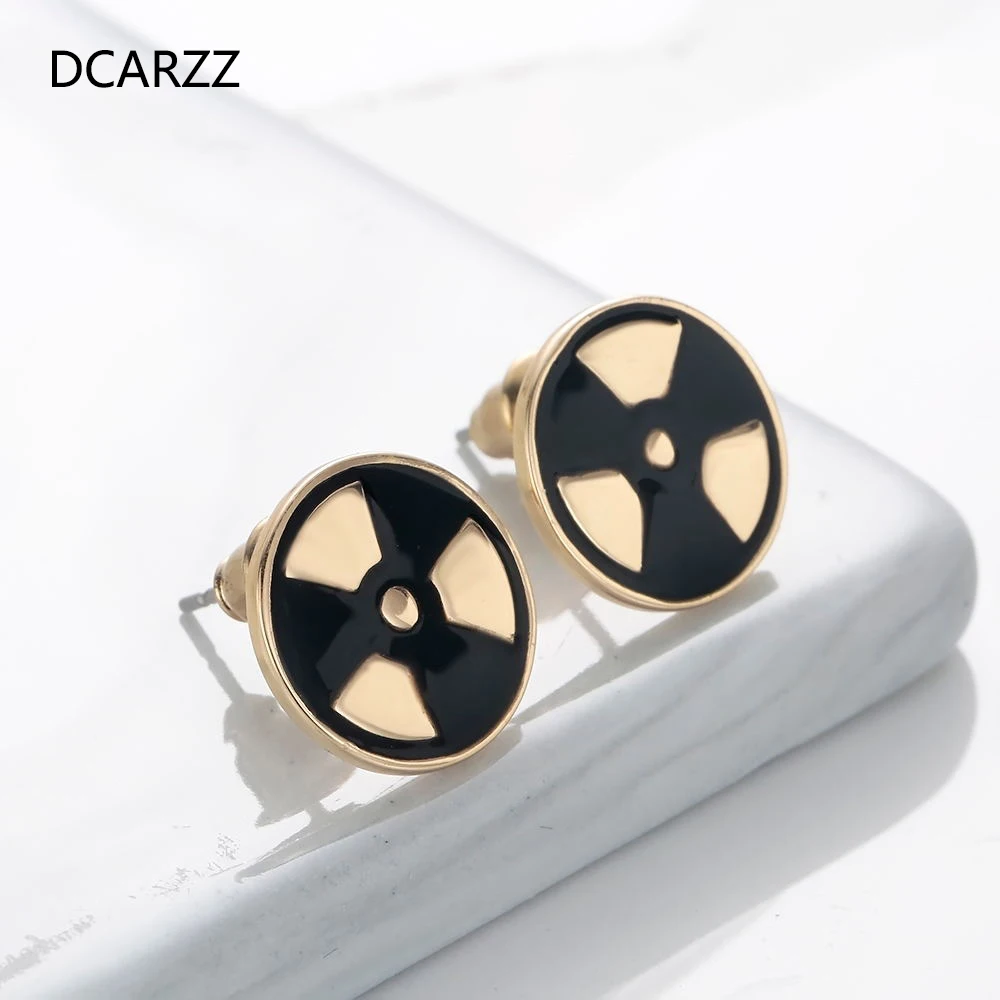 DCARZZ модные серьги для девочек ядерного излучения модная золотая серьга шпильки