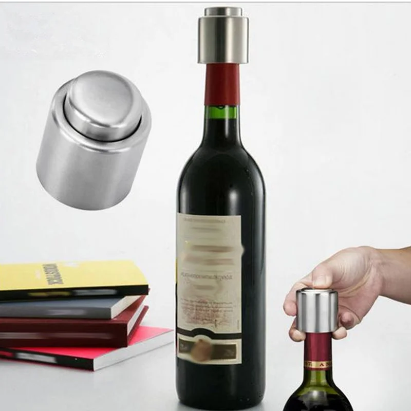 New Handy Stainless Steel Vacuum Wine Bottle Stopper Plug Cap Pump Sealer MAL999 | Дом и сад