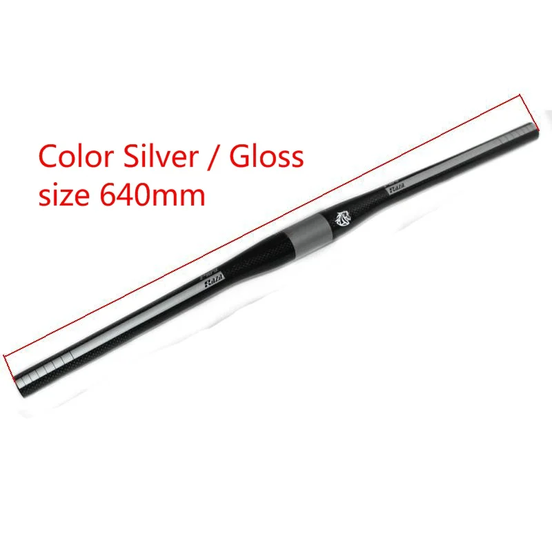 Silver 640MM PURARAZA al por mayor mtb bicicleta manillar plano 31,8 мм oclv fibra carbono горный велосипед piezas manillar Размер 580 мм-760 мм - Цвет: Silver 640MM