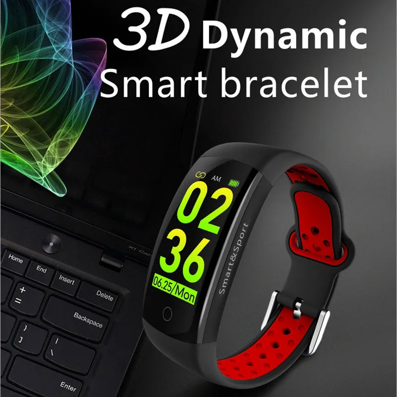 

New Year Q6S Smart Bracelet Fitness Tracker Wristband SleepTracker Waterproof IP68 Activity Tracker Smart Band For Android IOS