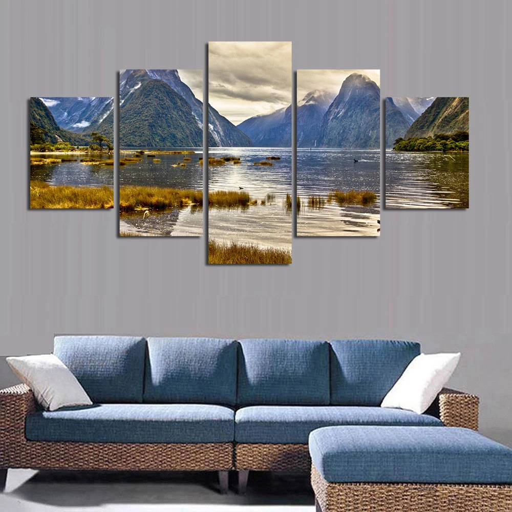 Рамки холст картины Wall Art 5 шт. пейзаж абстрактные декоративные Модульная картина