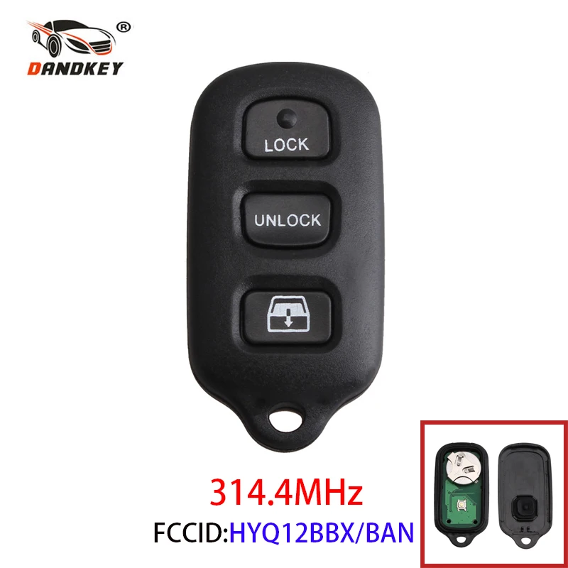 Dandkey 3 + 1 4 кнопки Fob 314 МГц HYQ12BBX/HYQ12BAN БЕСКЛЮЧЕВОЙ ключ без ключа для Toyota Sequoia 2001 2002 2003