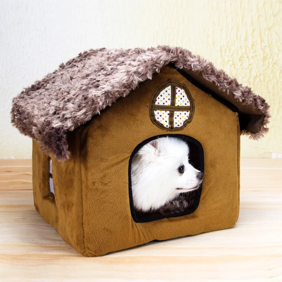 Игрушка для домашних животных зимняя Конура домик кошка собака ткань гнездо