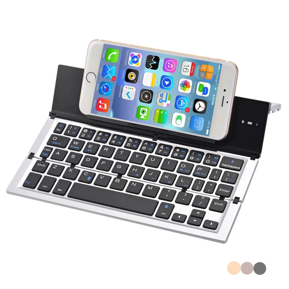 Складная Беспроводная Bluetooth клавиатура VOBERRY для ПК планшета IPhone XS X 8 IPad Mini/Pro Samsung S9