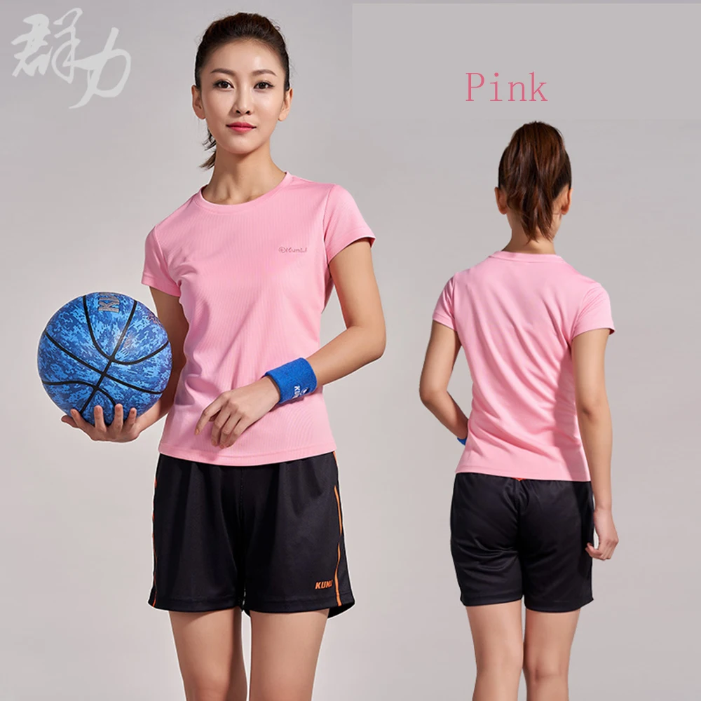 Kunli 2018 new women's tennis shirt outdoor sports 4collar clothing running badminton clothing basketball short T-shirt shirt