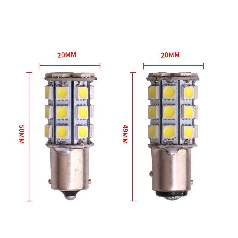 1 шт. 12 В 24 Автомобильная светодиодсветодиодный Тормозная лампа 1156 Ba15s P21W 27SMD 27 SMD