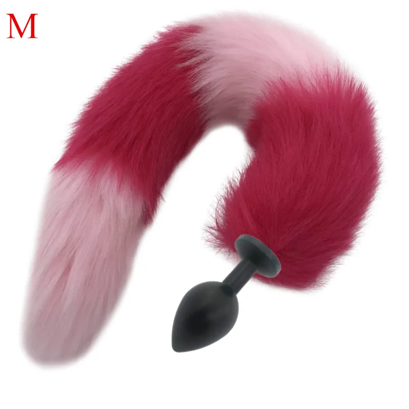 Металлические матовые черные анальные секс-игрушки анальная пробка длиной 40 см