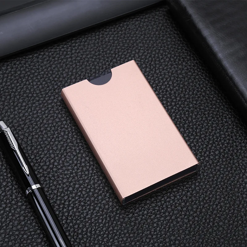 Бизнес-дизайнер держатель кредитной карты RFID металлический Кошелек Металлическая Противоугонная Выдвижная коробка из алюминиевого сплава чехол маленький кошелек