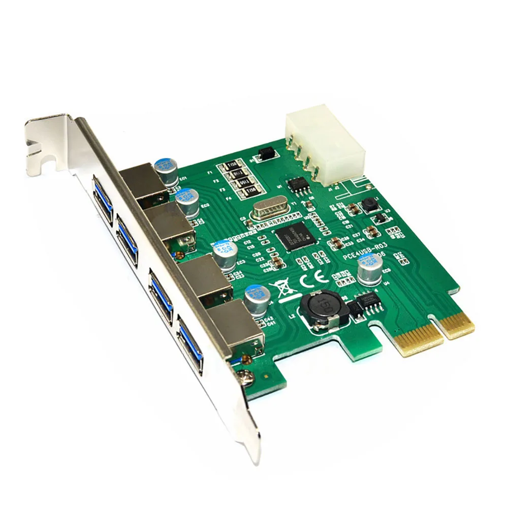 Расширительная карта AEROFARA PCI E на концентратор USB 3 0 большой 4 контактный адаптер