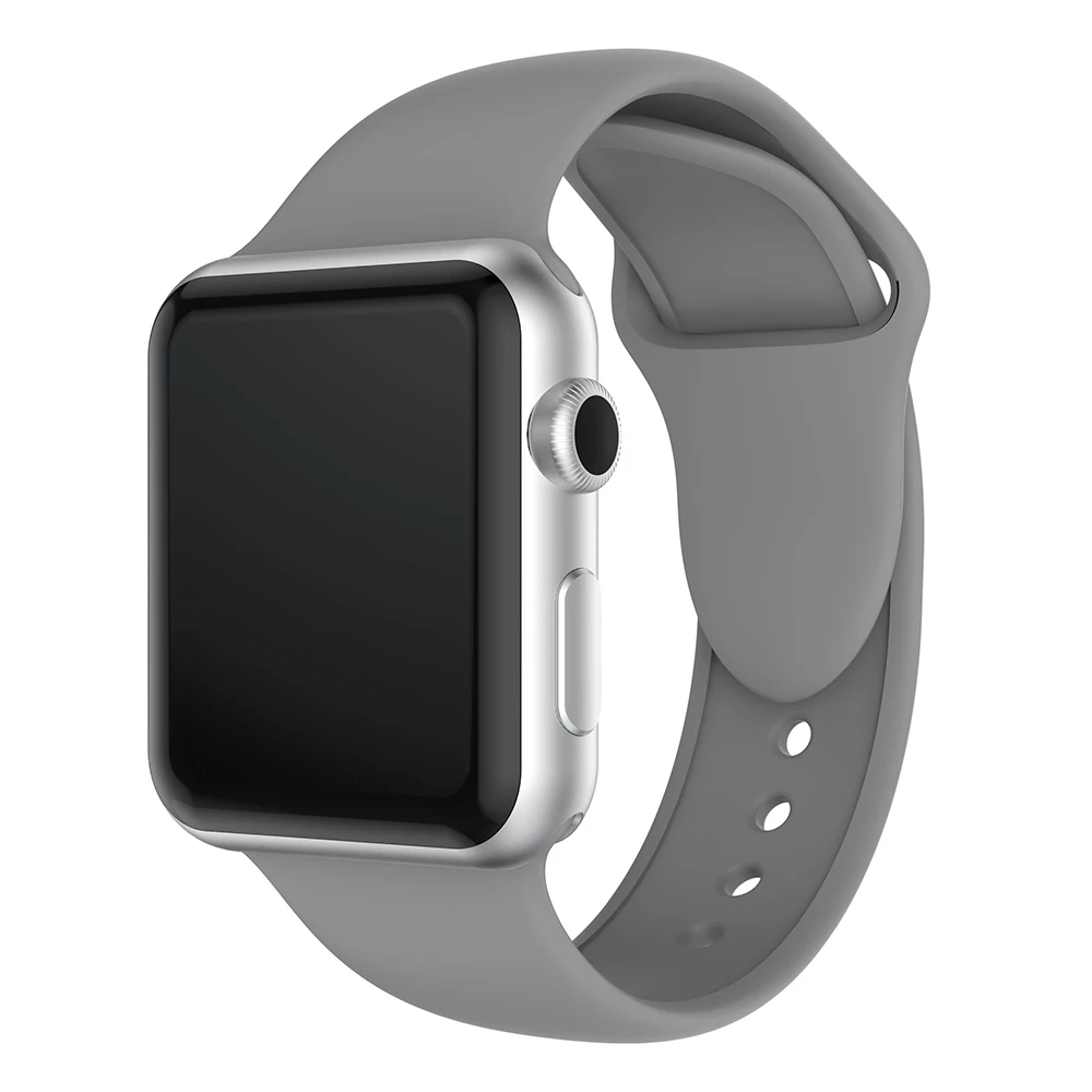 Цветной мягкий силиконовый ремешок для iWatch спортивный Apple Series 5 4 3 2 1 часов 38 мм 42 40