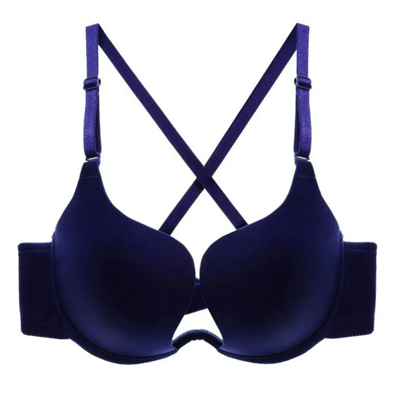 Blinvas Бюстгальтер черный U Bralette свободный Регулируемый 1919 бюстгальтеры для женщин бюстгальтер пуш-ап Bralettes - Цвет: Blue