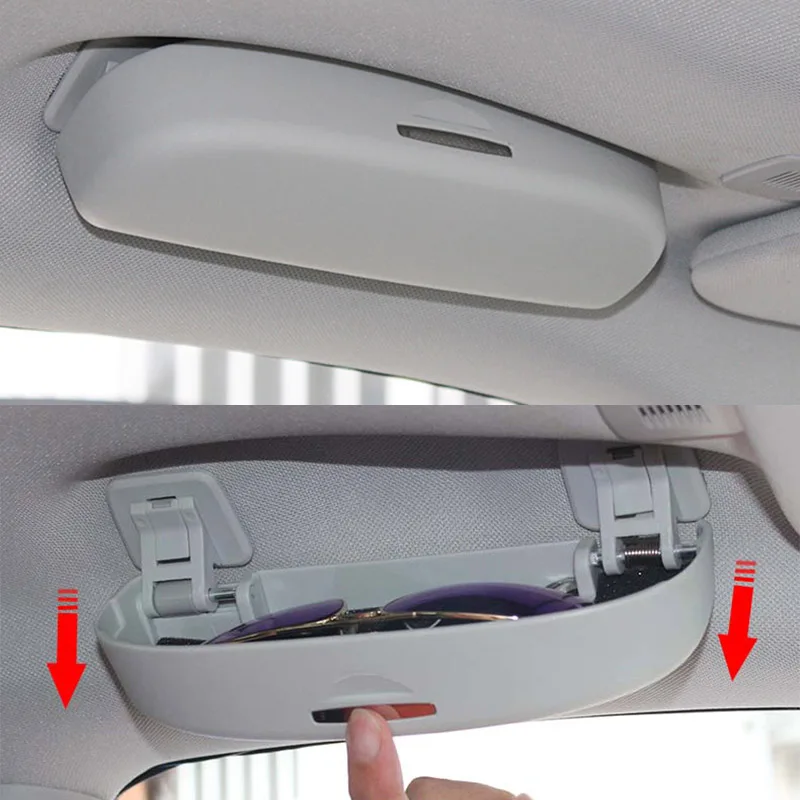 Автомобильный чехол для солнцезащитных очков Jeep Compass 2017 2018 серый дорожный футляр