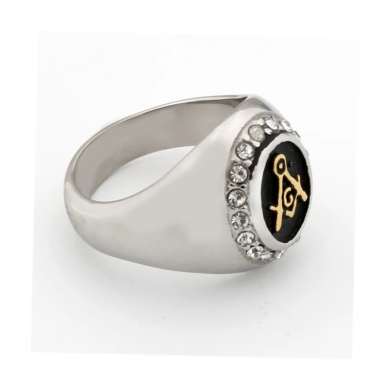 Священный Белый Новые Модные Mason Мужские кольца ювелирные изделия масонство