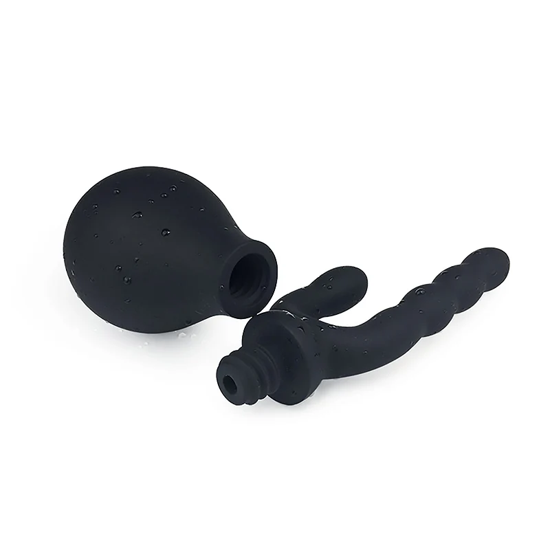 Silicone Enema Bulb For Men Women Intimate Wash Straight Plug-in Water Anal Clean Secret Areas Sex Toys Masturbator |