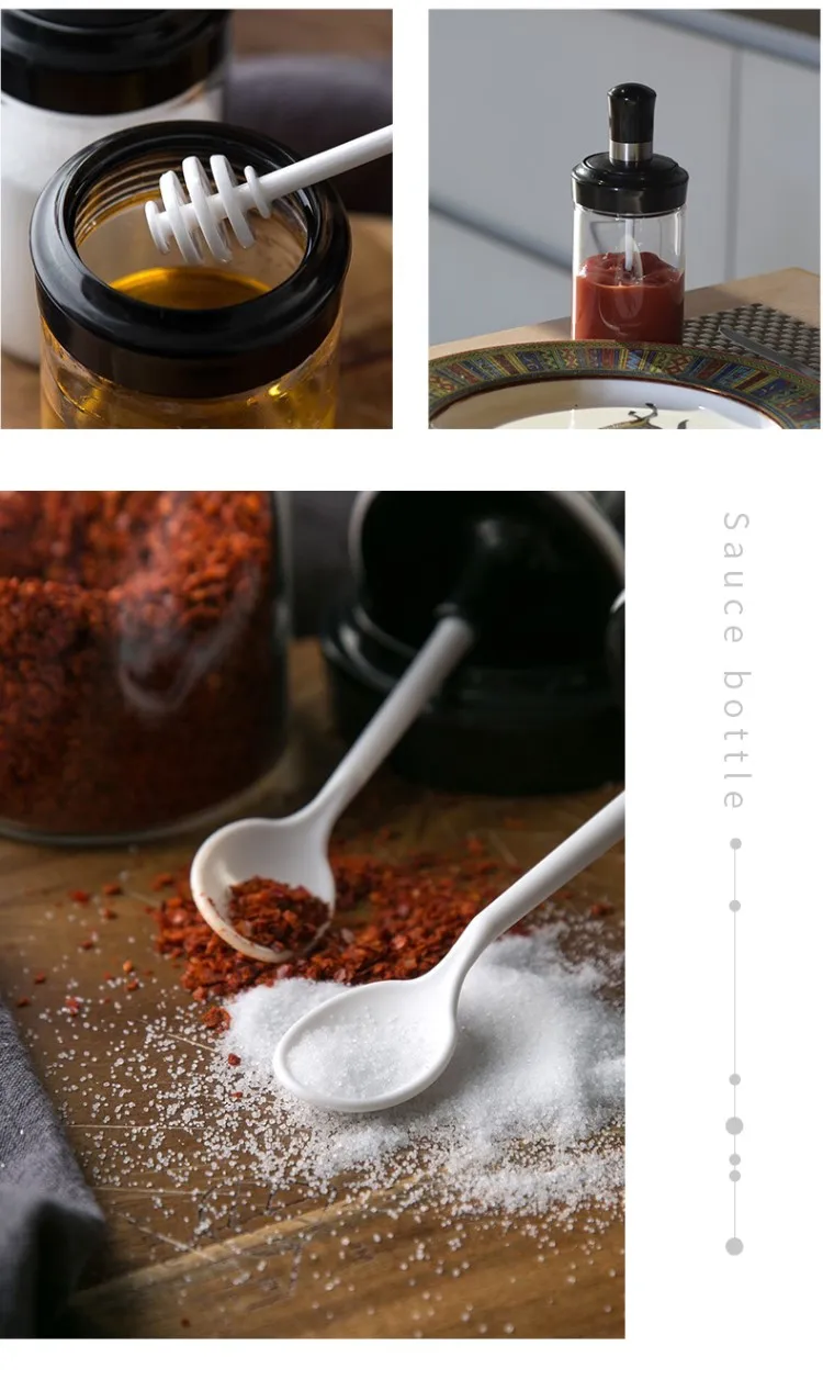 Стекло перец специя шейкер для соли, для приправ может Cruet бутылка для приправ кофе сахар печать Jar пряный соус бутылка