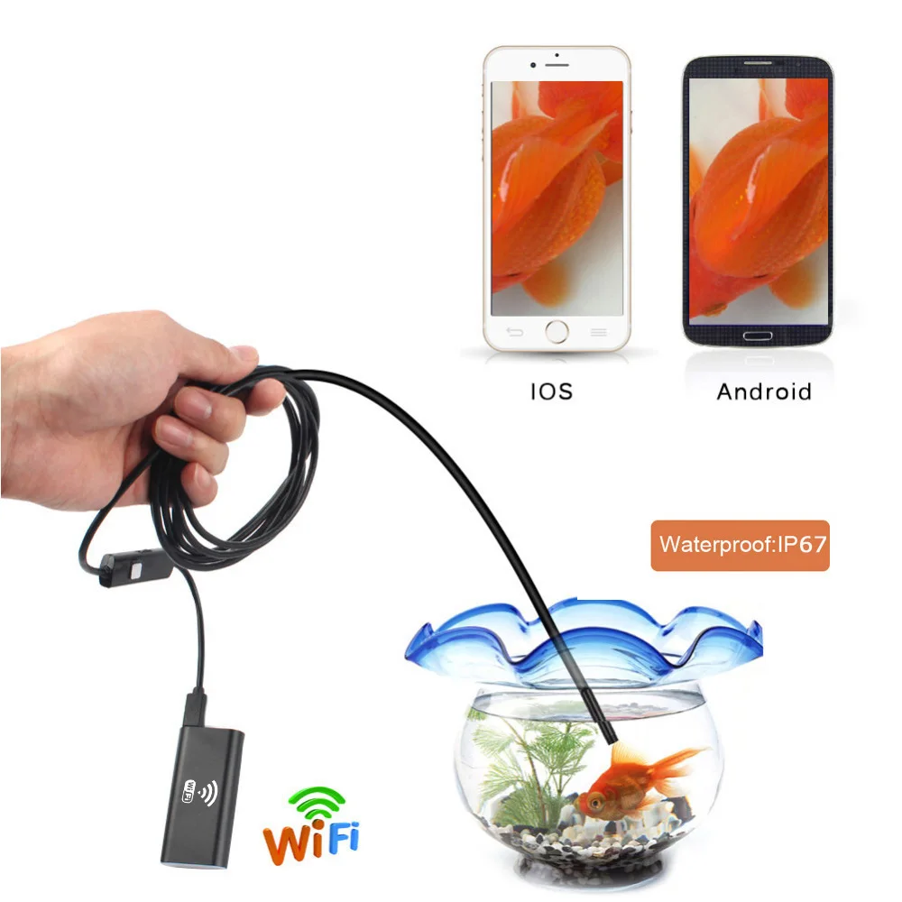 5 м Wi Fi эндоскоп Камера Android 720 P iPhone бороскоп Водонепроницаемый эндоскопическая IOS