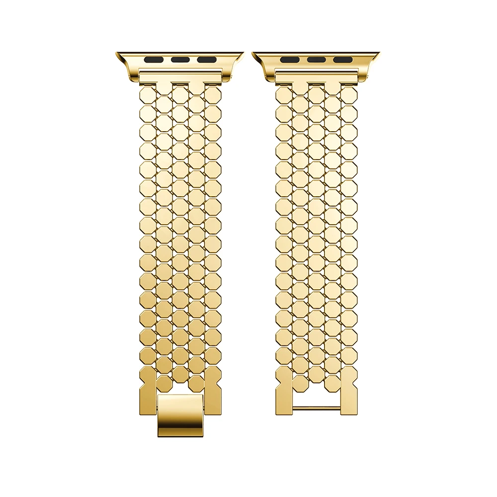 Ремешок для часов Fish scale стальной браслет apple watch Series 6 5 4 3 2 1 band 38 мм 42 40 44 с
