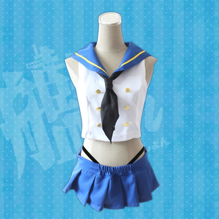 Бесплатная доставка аниме Kantai Collection Shimakaze косплей костюм наряды + чулки Хэллоуин