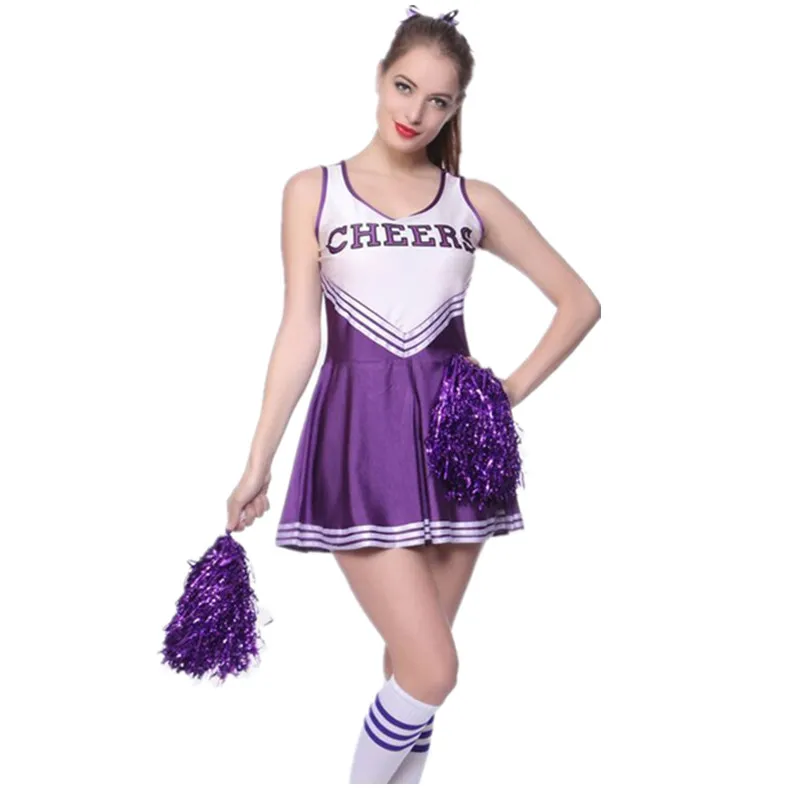 Прямая продажа соблазнительная школьная команда Cheerleader Girl костюмы наряд