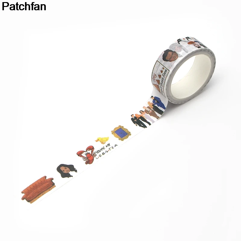 Patchfan друзья ТВ шоу забавные DIY Скрапбукинг липкий клей Васи бумага маскирующая лента печатные узоры наклейки A1957