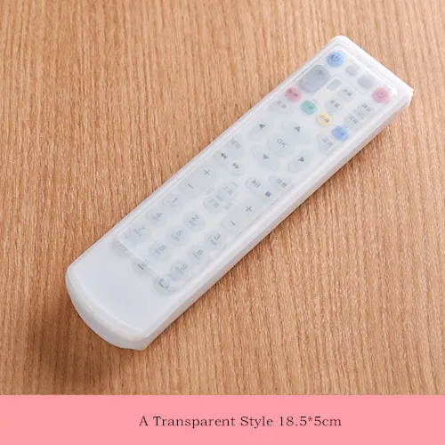 Transparent 18.5X5cm Милый мультяшный Кролик уши водонепроницаемая сумка ТВ кондиционер пульт дистанционного управления защитный рукав силикагель прозрачная защита от пыли - Цвет: Transparent 18.5X5cm