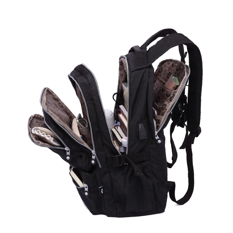 Женский рюкзак с защитой от кражи USB зарядка для ноутбука школьная сумка девочек