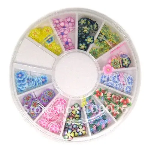 

3D polymer clay Color dessert Slice Wheel Nail Art Decoration