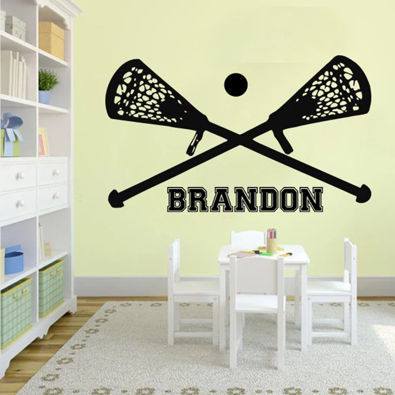 Лакросс ракетки домашний декор Спортивная Наклейка на стену
