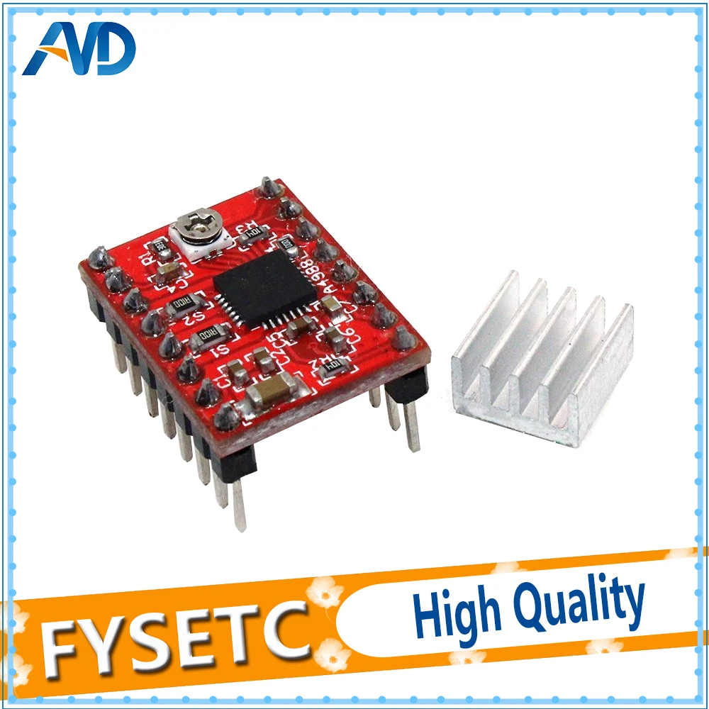 Шаговый Драйвер A4988 зеленый/красный модуль драйвера для шагового двигателя