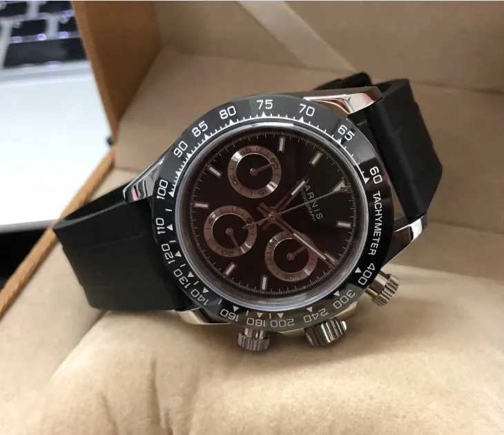 Мужские многофункциональные кварцевые часы с сапфировым стеклом 39 мм | Наручные