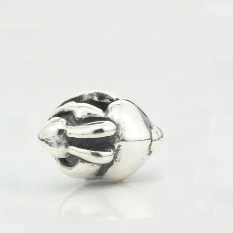 Genuine 925 Sterling Silver Animal The Hare and the Tortoise Charm Bead Fits European 3.0mm Bracelet Jewelry | Украшения и
