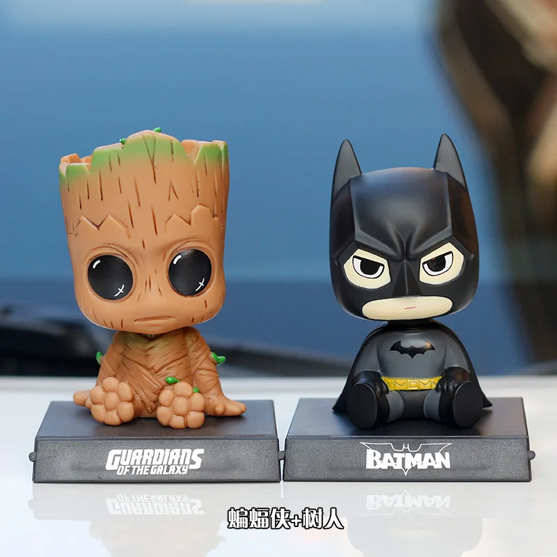Автомобиль Bobble головы Аниме Фигурка героев экшн Капитан Америка Человек паук