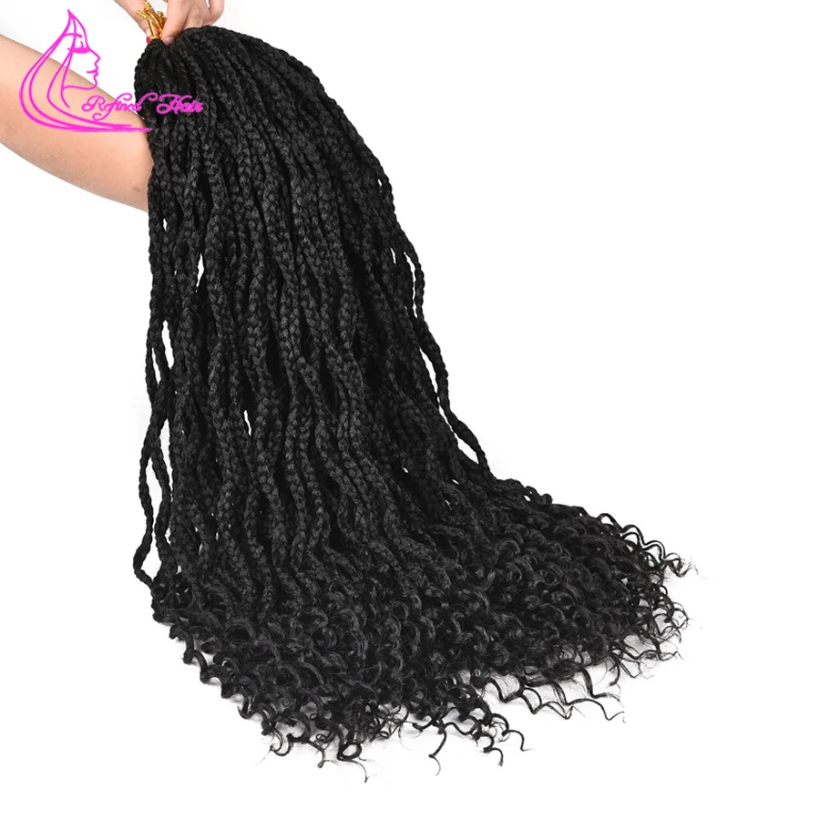 Изысканный волос 24 пряди коробка косы свободный конец 18 &quot24&quot Ombre канекалон