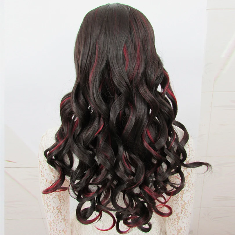 Free shipping Synthetic Hair Long Wavy Cosplay Wigs Lace Front Wig Natural Heat Resistant For White Women |