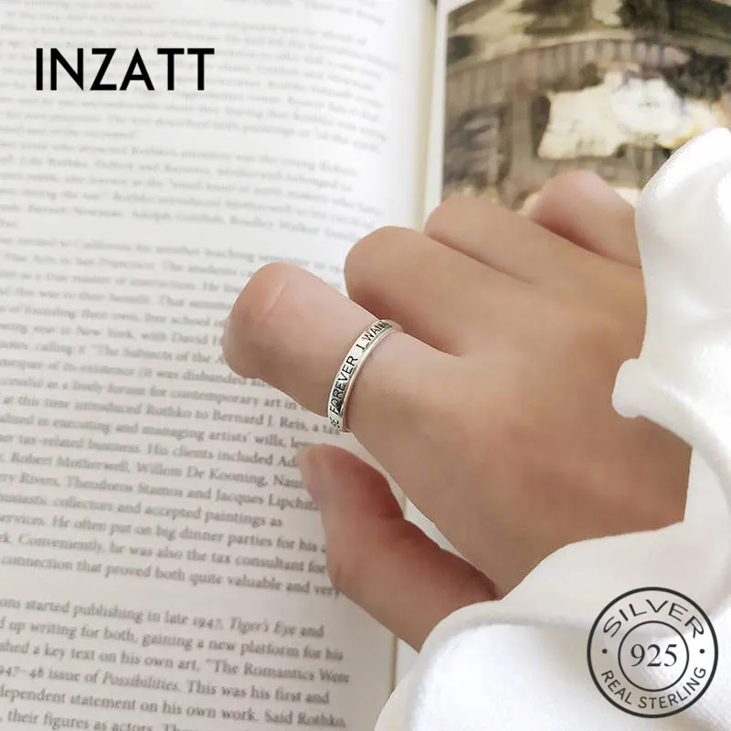 Женское кольцо с надписью FOREVER INZATT минималистичное ювелирное изделие из