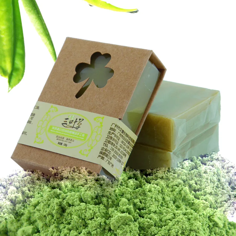 100 г Органические ручной Зеленый чай matcha порошкообразное мыло отбеливание