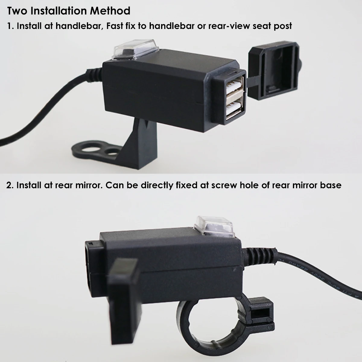 9 V-12 V Универсальный Водонепроницаемый пыле Dual USB Порты и разъёмы мотоцикл быстро Зарядное устройство Питание Разъем для мобильного телефона