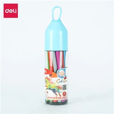 Deli фломастер моющийся 1,0 мм 12 цветов, 18 цветов, 24 цвета, 36 цветов EC10506 EC10516 EC10526 EC10536 - Цвет: EC10516-18COLOR