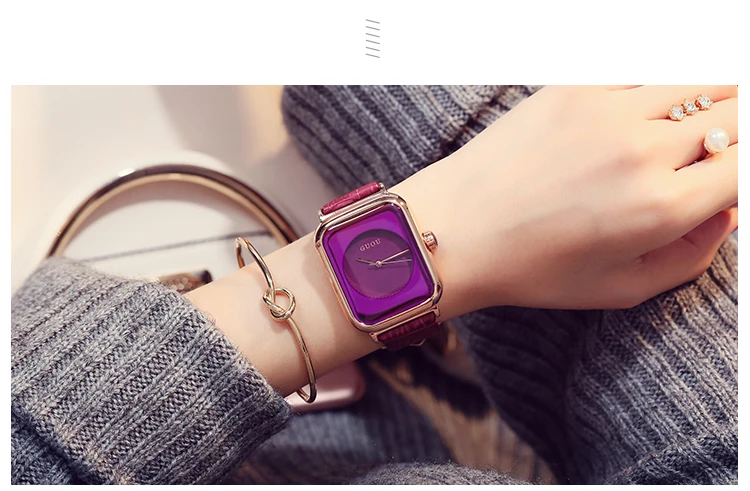Женские часы-браслет GUOU, модные женские часы, роскошные часы reloj mujer, часы для женщин, кожаные часы для женщин, relogio saat
