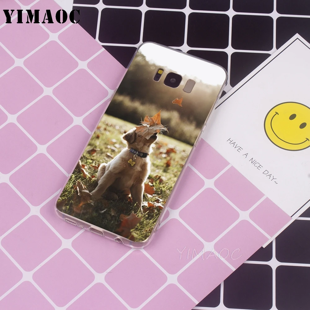 Мягкий чехол YIMAOC Pretty puppies из ТПУ для Galaxy j3 j5 j6 j7 A5 2016 2017 A6 A9 2018 Note 8 9 S7 edge S8 S9 S10 Plus S10e |
