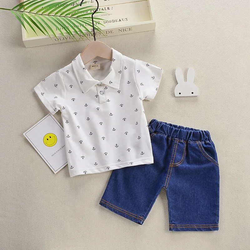 BibiCola Summer New Clothing Sets Kids Boys Cotton Casual Children's Tracksuits T-shirt+ Shorts Pants 2 Pcs Clothes Outfits | Детская