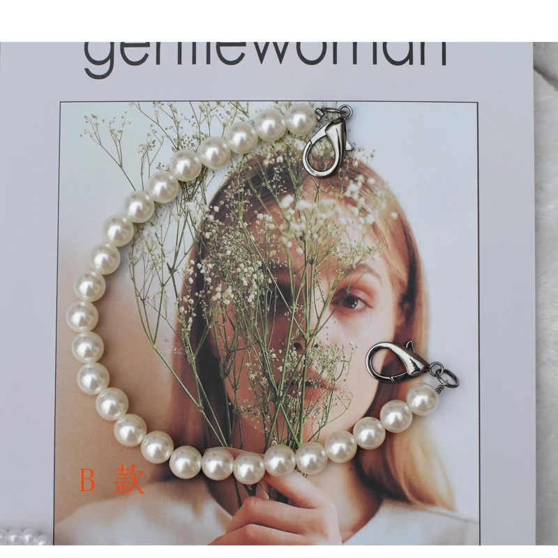 Мм FOND Faux pearl бисерный дизайн женская сумка ремень длина может подгонять Симпатичные дамские Наплечные ремни для сумок два размера смешанные A334