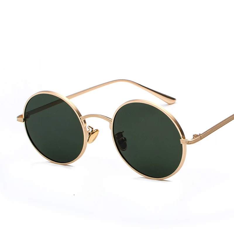 No.3 green lens F. J4Z Горячая Мода крутые Круглые Женские очки оттенки Ретро панк Солнцезащитные очки металлическая оправа Защита солнцезащитные очки - Цвет линз: No.3 green lens