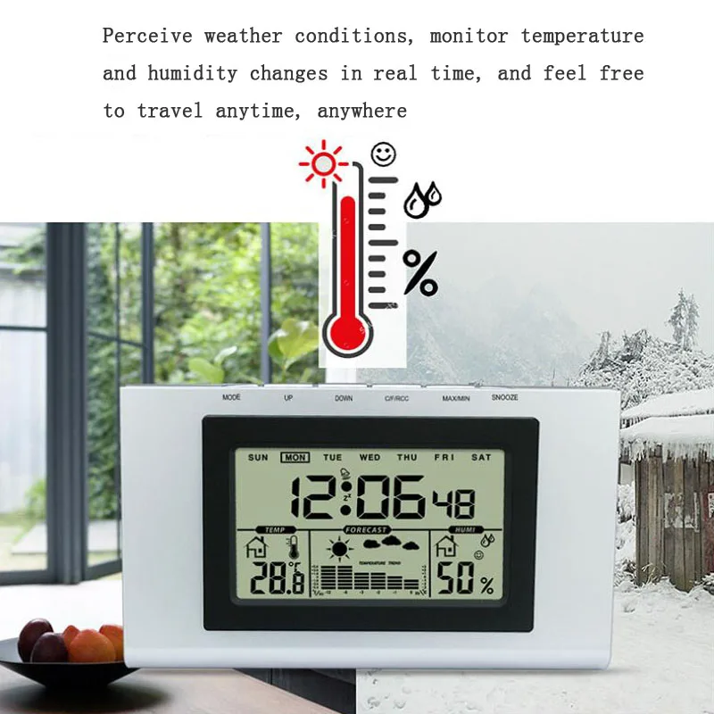 Домашний ЖК цифровой термометр с гигрометром светящийся электронный гигрометр