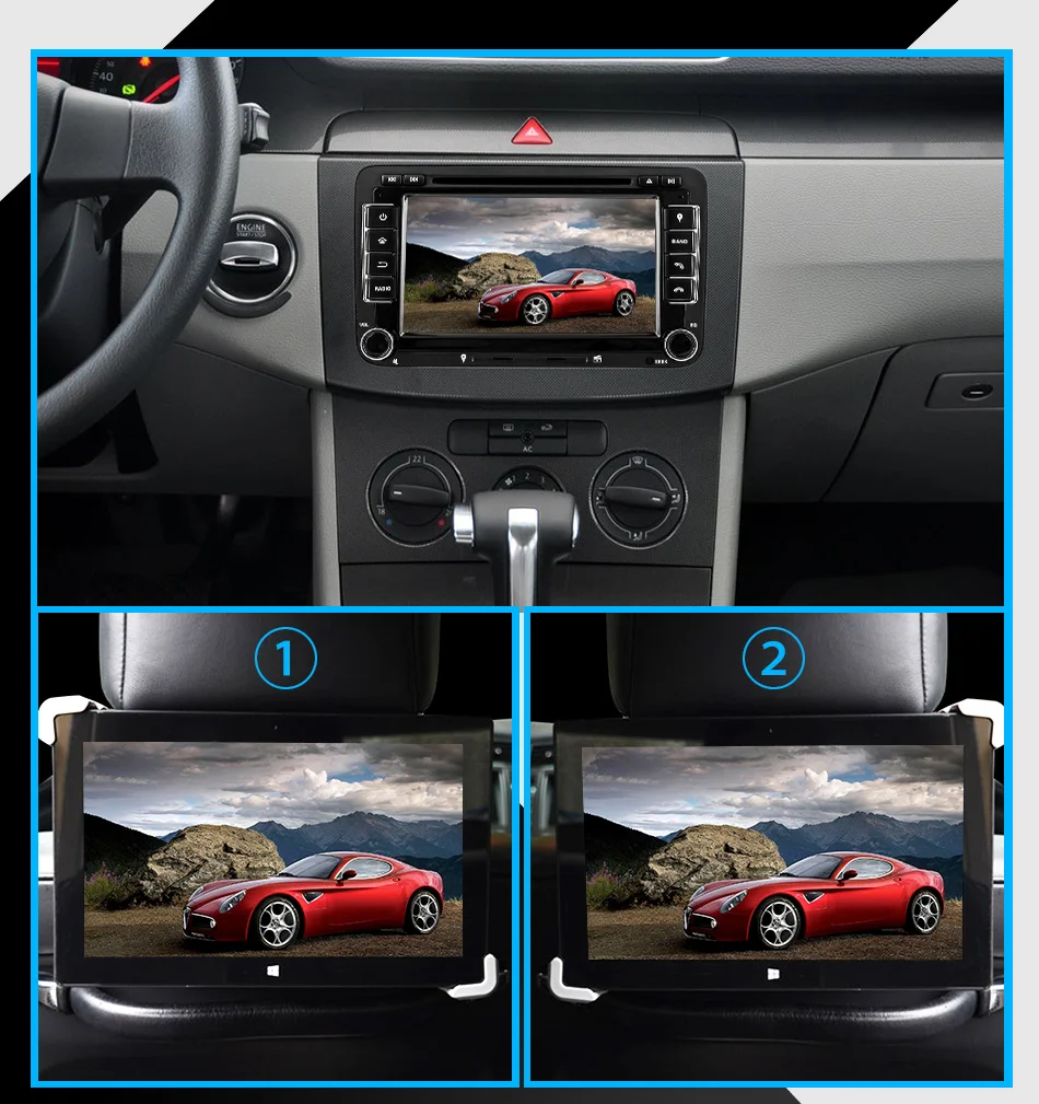 Eunavi tda7851 Android 9 dvd-плеер автомобиля аудио радио gps навигация для VW GOLF 6 Polo Bora JETTA B6 PASSAT Tiguan SKODA OCTAVIA