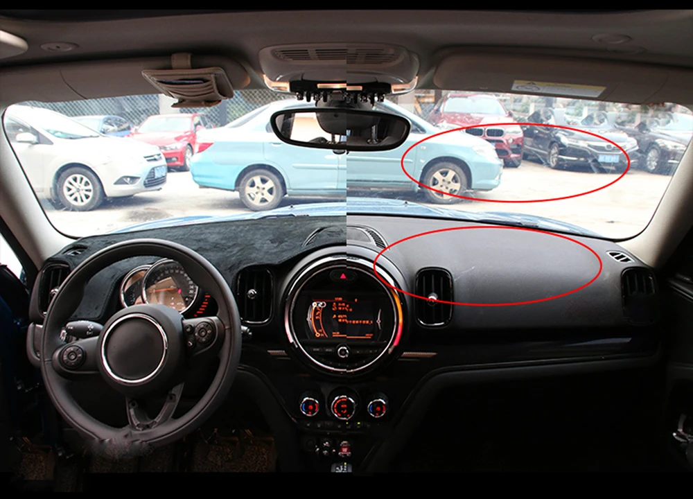 Для Mini Cooper One Jcw F55 F56 F60 Countryman F54 Clubman Приборная панель автомобиля антибликовые коврики ковровое покрытие защита центральной консоли